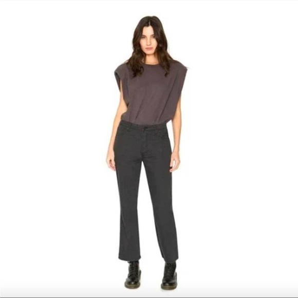 Free People x Sandrine Rose Dark Black Straight Leg Jeans Size 28 - Picture 1 of 11